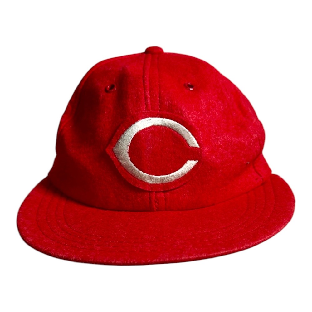 Vintage 50's/60's MLB Men's Cincinnati Reds Wool Elastic Baseball Hat Red Medium